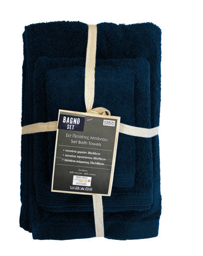 IONION BATH TOWELS PROMO SET 3PCS BLUE