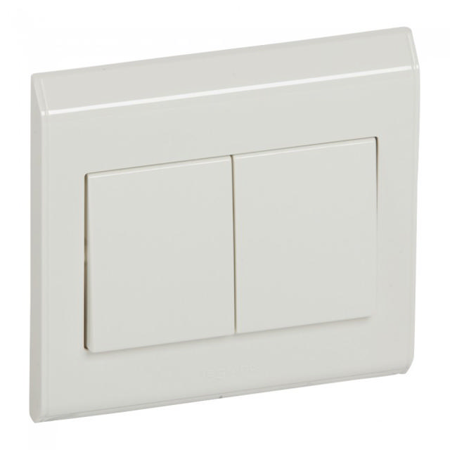 LEGRAND 617603 BLANKO SINGLE SWITCH 2 GANG 2 WAY LARGE ROCKER