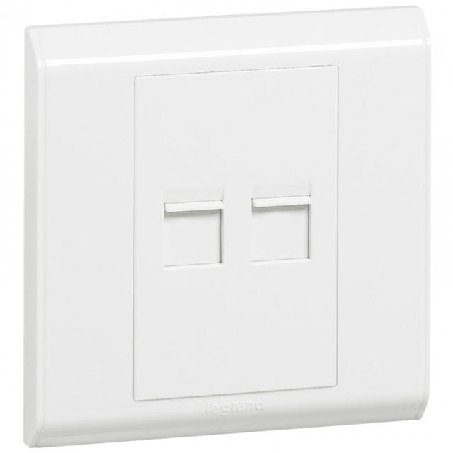 LEGRAND 617692 BELANKO SWITCH 2 GANG DATA SOCKET