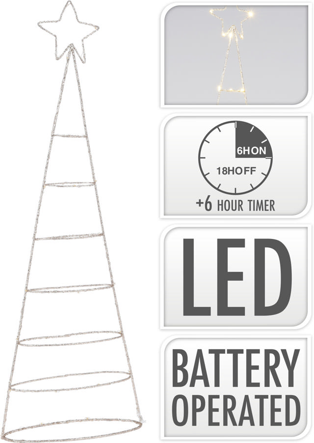 TREE 57CM 30LED CHAMPAGNE GOLD