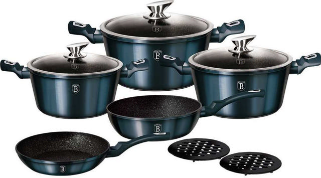 BERLINGER HAUS COOKWARE SET 10PCS AQUAMARI