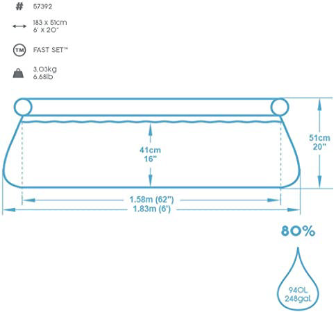 BESTWAY 57392 MY FIRST FAST SET ΠΙΣΙΝΑ 183X51CM ΜΠΛΕ