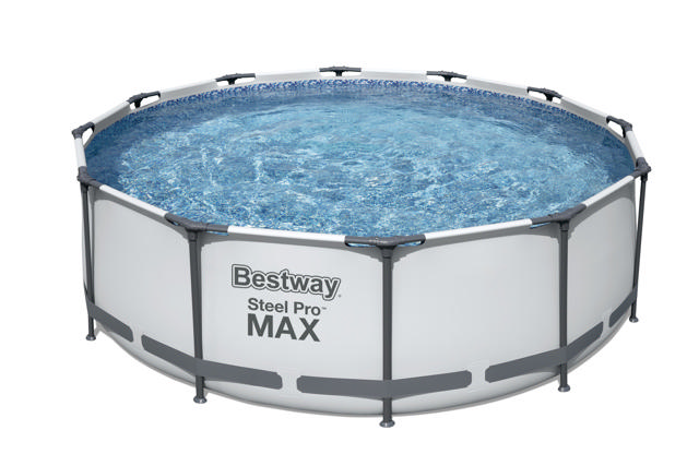 BESTWAY 56418 ΣΤΡΟΓΓΥΛΗ ΠΙΣΙΝΑ 366X366X100CM ΓΚΡΙ