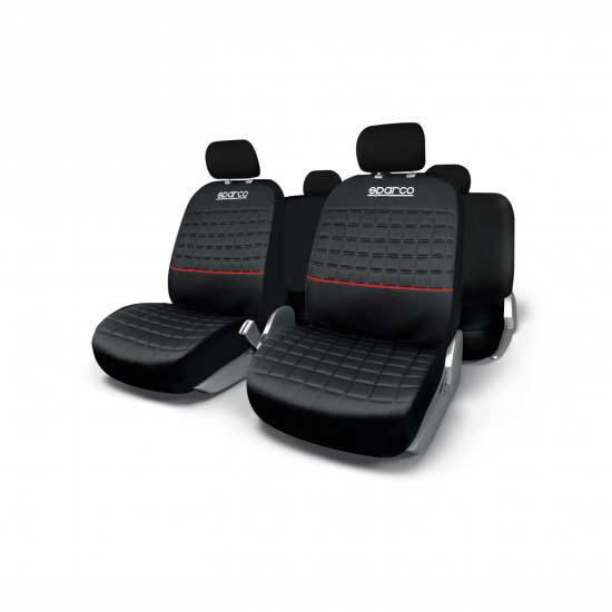 SPARCO SEAT COVER SET RED STRIPE