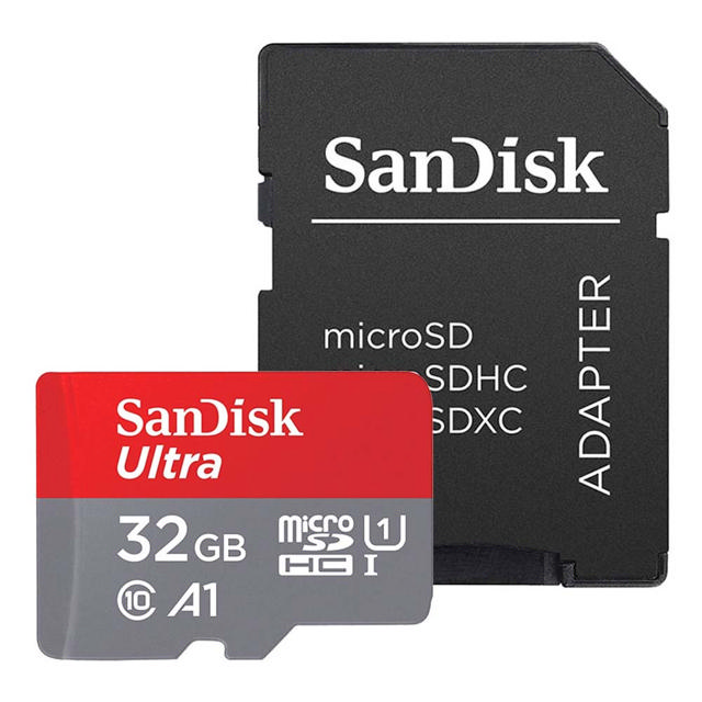 SANDISK MICRO SDHC 32GB + SD ADAPTOR