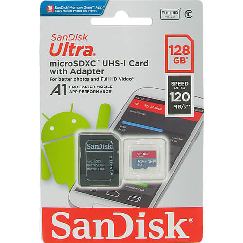 SANDISK MICRO SDHC 128GB + SD ΠΡΟΣΑΡΜΟΓΕΑΣ