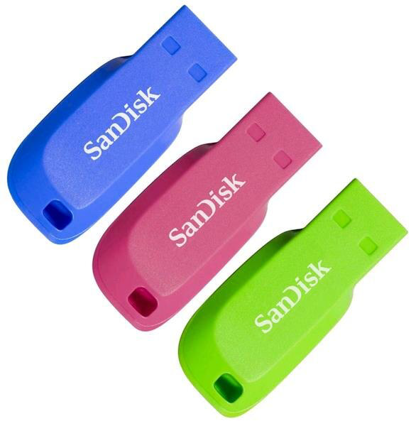 SANDISK SD USB DRIVE 3 PACK-32GB