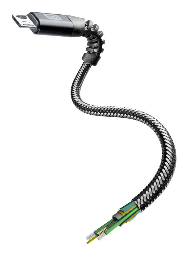 CELLULAR LINE TETRAFORCE CABLE USB-A TO MICRO USB 1.2M BLACK