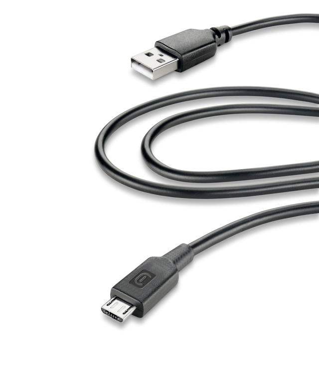 CELLULAR LINE CABLE USB-A TO MICRO USB 2M BLACK