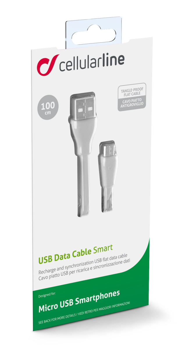 CELLULAR LINE ΚΑΛΩΔΙΟ USB-A TO MICRO USB 1M WHITE