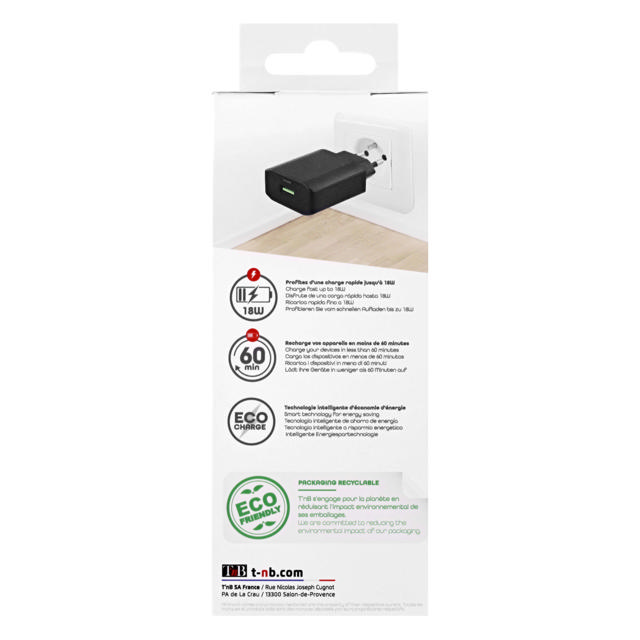 TNB QUICK CHARGE 3.0 USB MAINS CHARGER