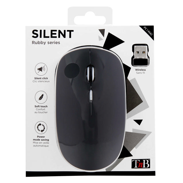 TNB RUBBY WIRELESS OPTICAL MOUSE BLACK