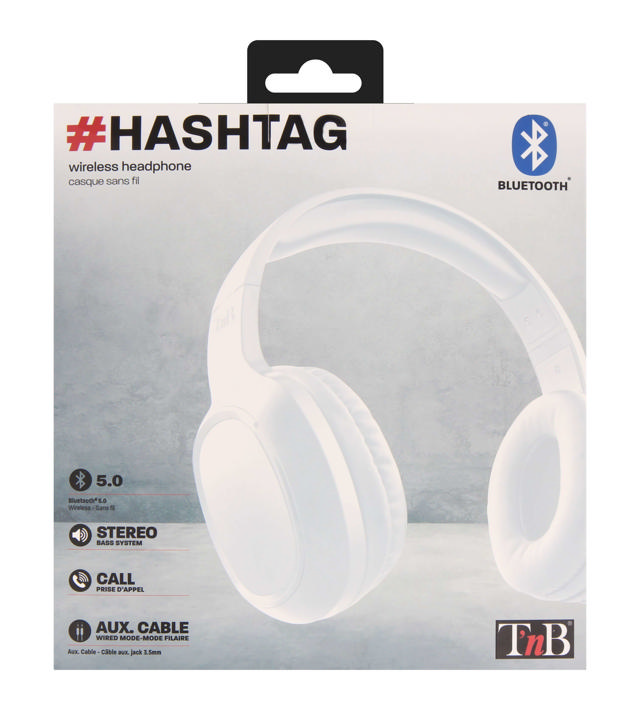 TNB HASHTAG BLUETOOTH HEADSET WHITE