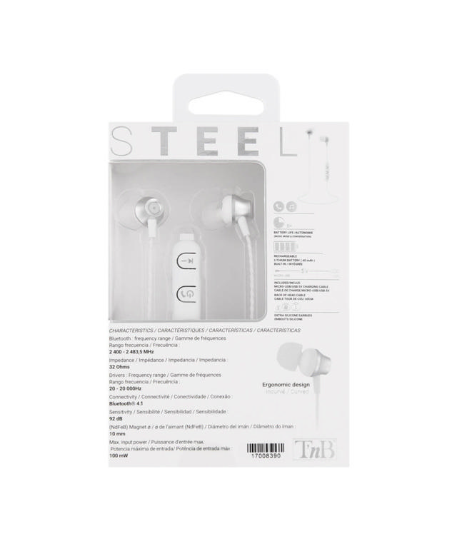 TNB BLUETOOTH EARPHONES SILVER