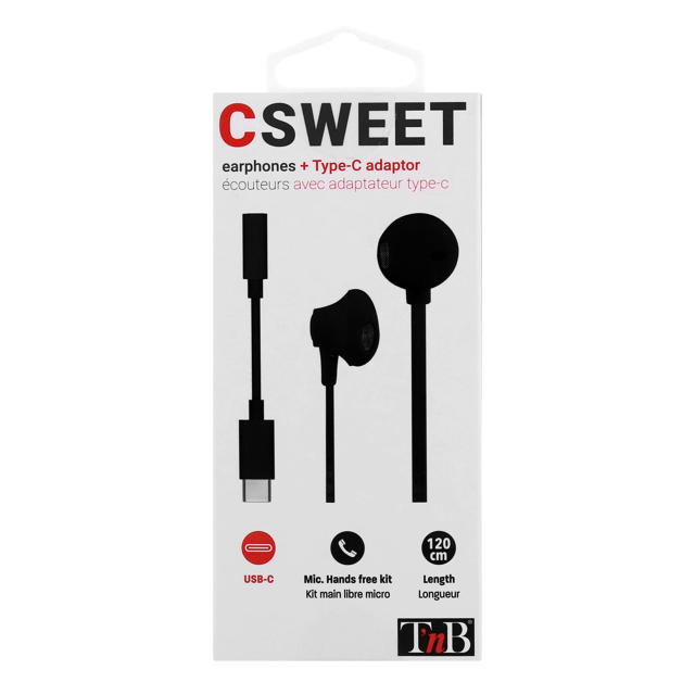 TNB SWEET USB-C EARPHONES BLACK