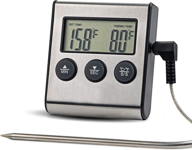 ALPINA DIGITAL THERMOMETER & TIMER 6.5X7CM