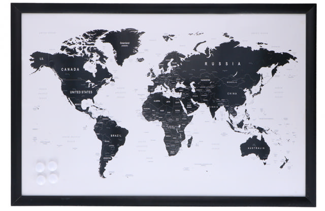 ARTICASA MEMO BOARD WORLDMAP 60X40CM