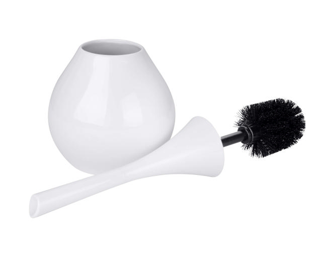 WENKO CERAMIC TOILET BRUSH FLAKON WHITE