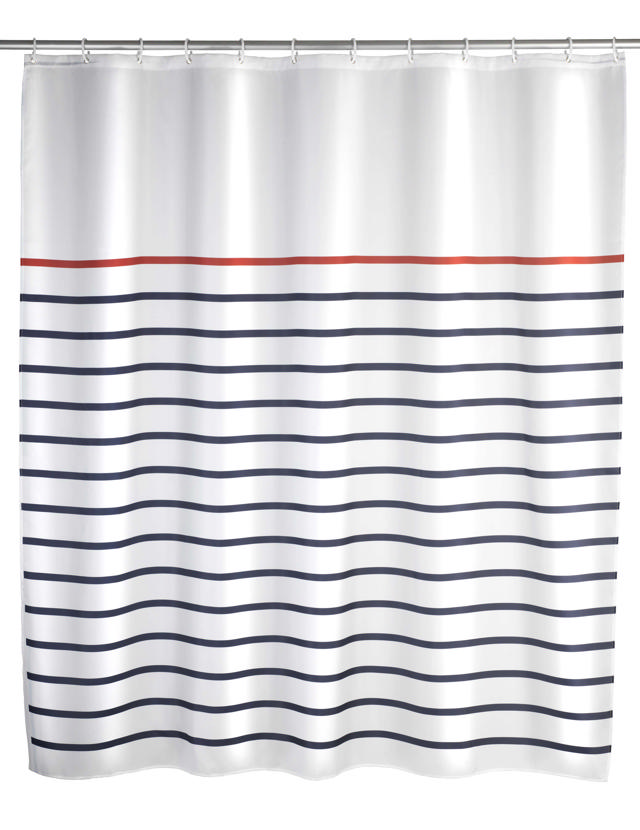 WENKO POLY SHOWER CURTAIN 180X200CM MARINE