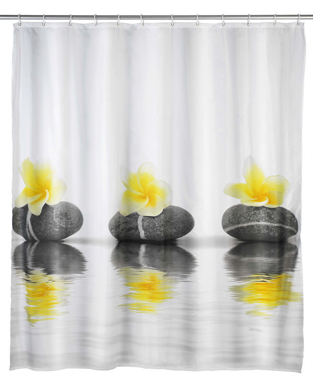 WENKO POLY SHOWER CURTAIN 180X200CM STONES