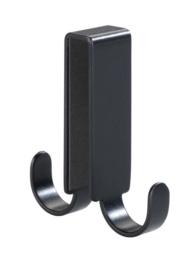 WENKO DOUBLE SHOWER HOOK VIESTE BLACK MATT