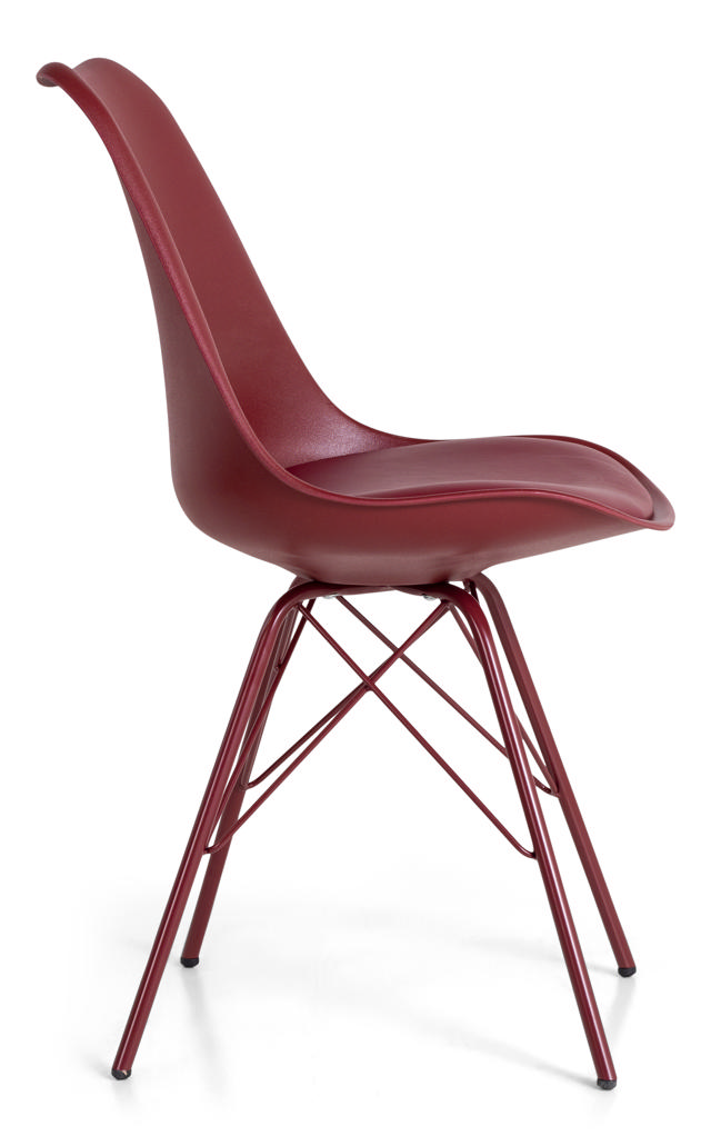 EMMA DINING CHAIR RED 50X87.5X57CM