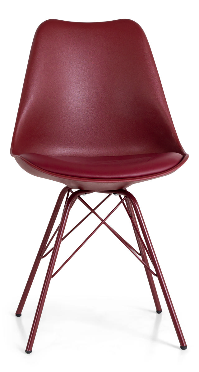 EMMA DINING CHAIR RED 50X87.5X57CM