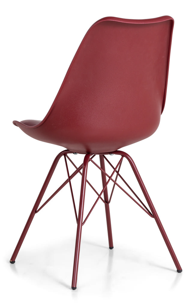 EMMA DINING CHAIR RED 50X87.5X57CM