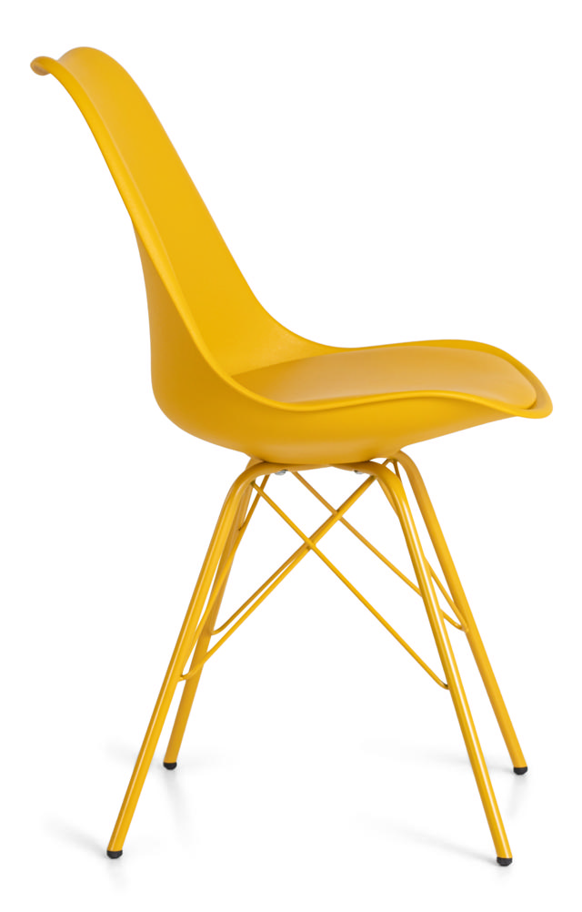 EMMA DINING CHAIR YELLOW 50X87.5X57CM