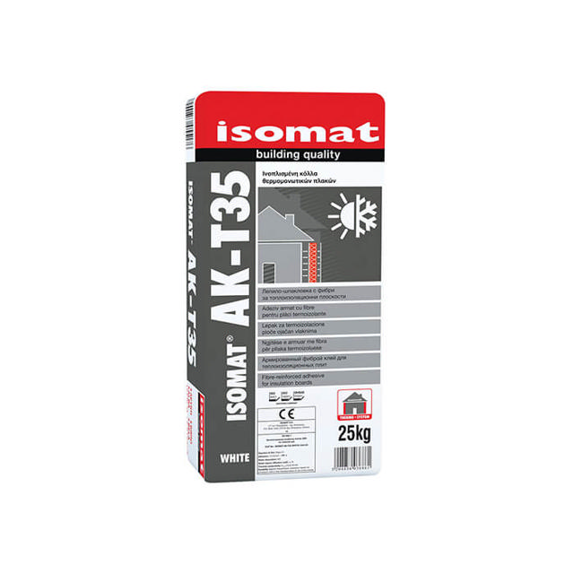 ISOMAT WHITE AK-T35 FIBER-REINFORCED CEMENT-BASED ADHESIVE 25KG