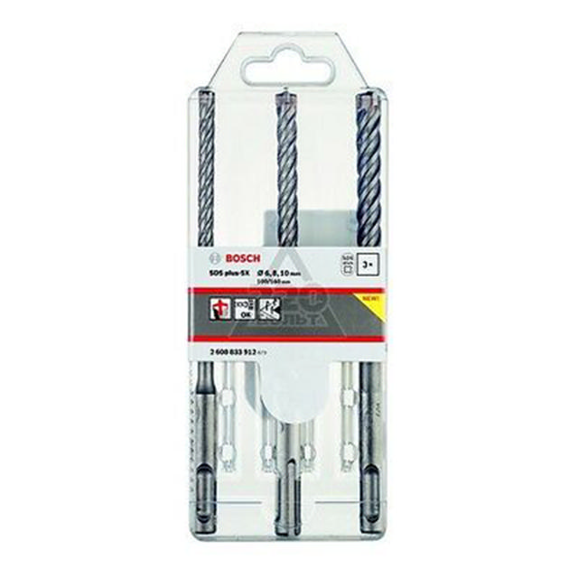 BOSCH SDS PLUS 5X BIT 3PC 6/8/10MM