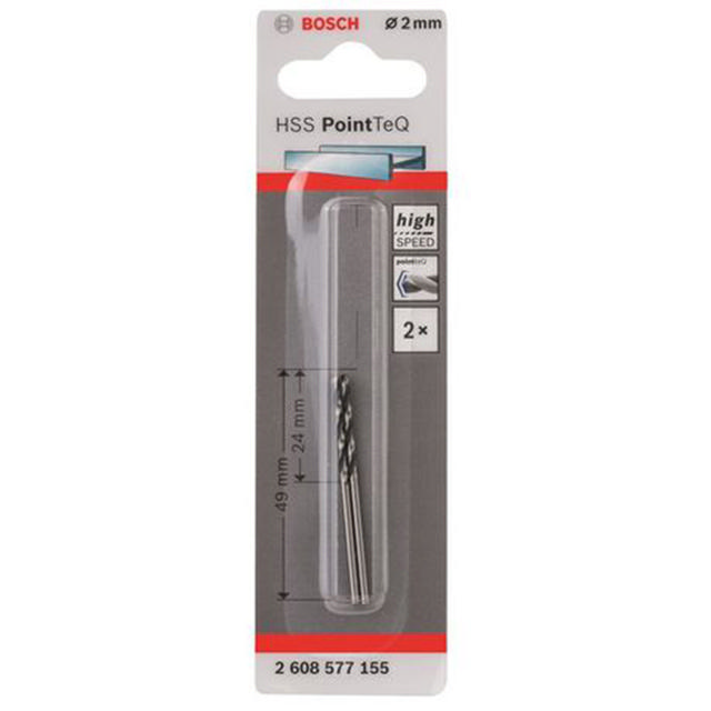 BOSCH HSS POINTTEQ ΕΛΙΚΟΕΙΔΕΣ ΤΡΥΠΑΝΙ  2,0 MM