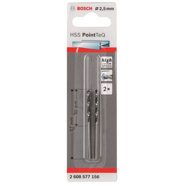 BOSCH HSS POINTTEQ ΕΛΙΚΟΕΙΔΕΣ ΤΡΥΠΑΝΙ 2,5 MM