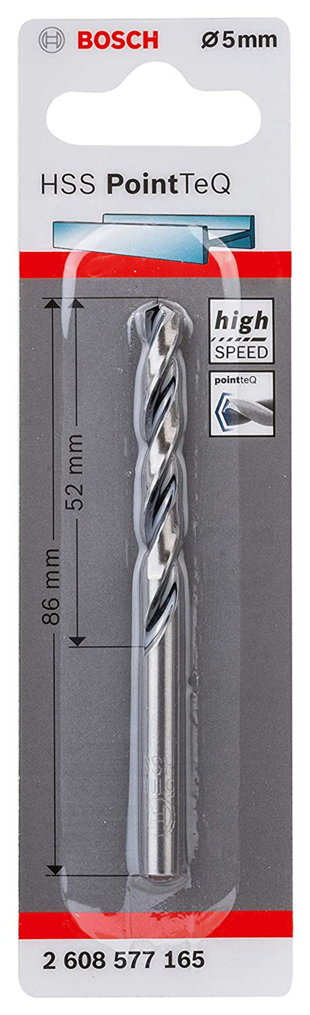 BOSCH HSS POINTTEQ TWIST DRILL BIT  5,0 MM