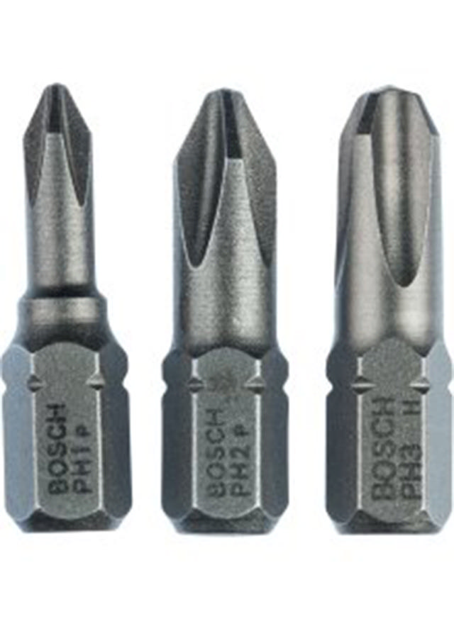 BOSCH EXTRA HART (PH) SCREWDRIVER BIT SET HARD 3PC