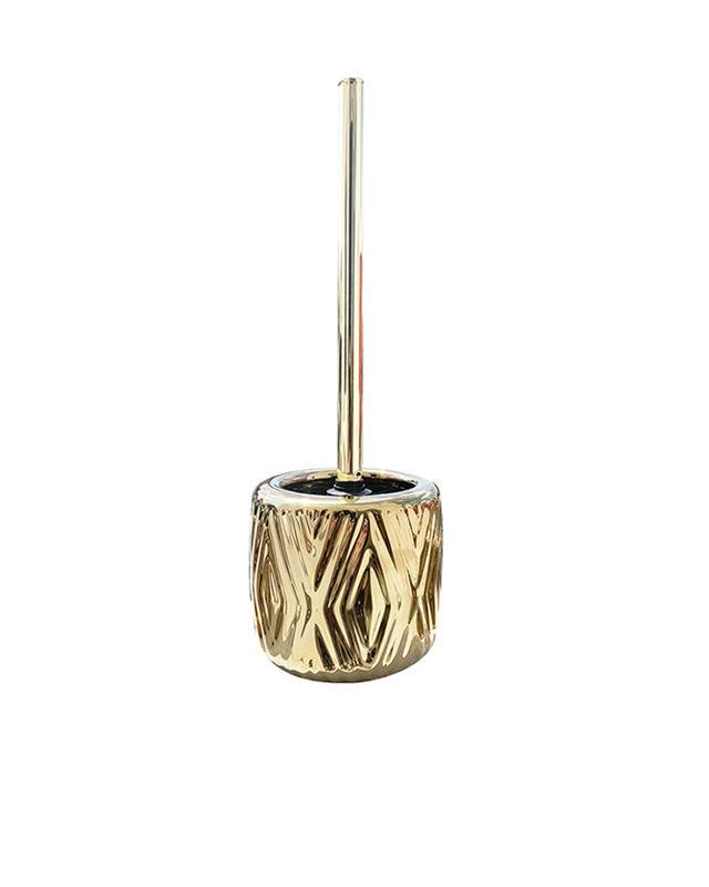 LIFESTYLE TOILET BRUSH GEO PATTERN GOLD 1PCS