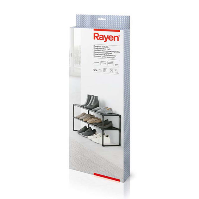 RAYEN SHOE RACK STACKABLE 59X28X38CM