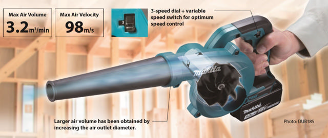 MAKITA DUB185Z CORDLESS BLOWER 18V SOLO - NO BATTERY INCLUDED