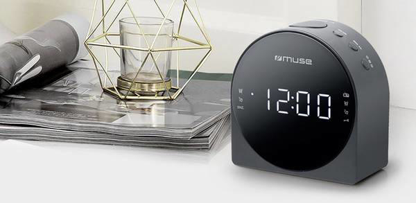 MUSE M-185CR RADIO ALARM CLOCK FM AUX M-185CR 