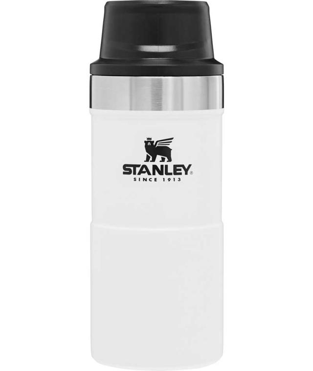 STANLEY TRIGGER ACTION TRAVEL MUG WHITE 350ML