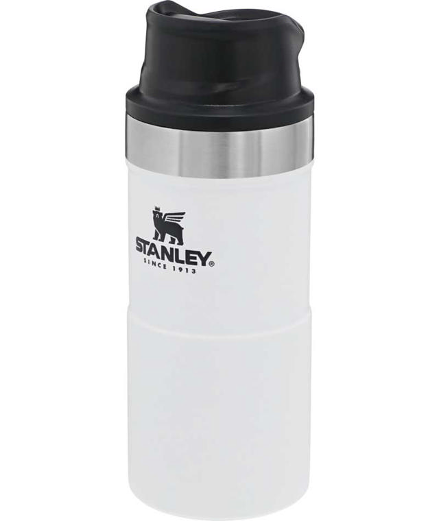 STANLEY TRIGGER ACTION TRAVEL MUG WHITE 350ML