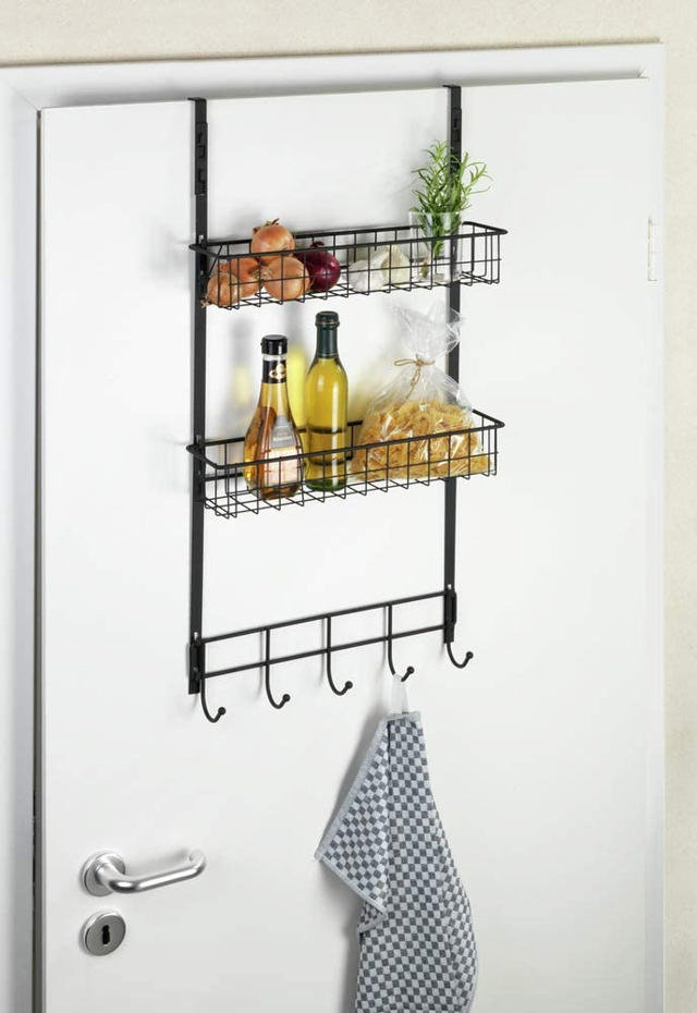 WENKO OVER-DOOR RACK BLACK 39X10X75CM