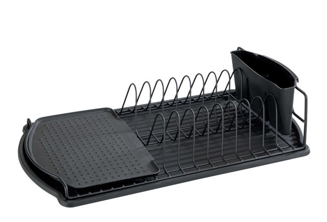 WENKO DISH RACK BASIC BLACK