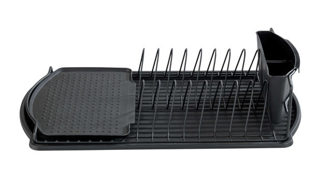 WENKO DISH RACK BASIC BLACK