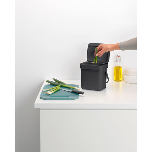 BRABANTIA SORT & GO ΚΑΔΟΣ ΑΠΟΡΡΙΜΑΤΩΝ 3L ΣΚΟΥΡΟ ΓΚΡΙ