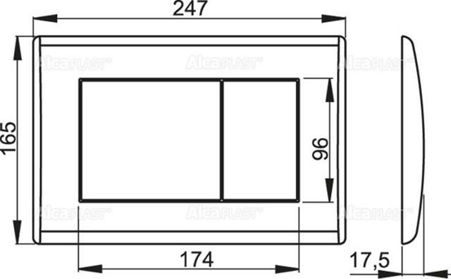 ALCAPLAST M271 FLUSH PLATE CHROME