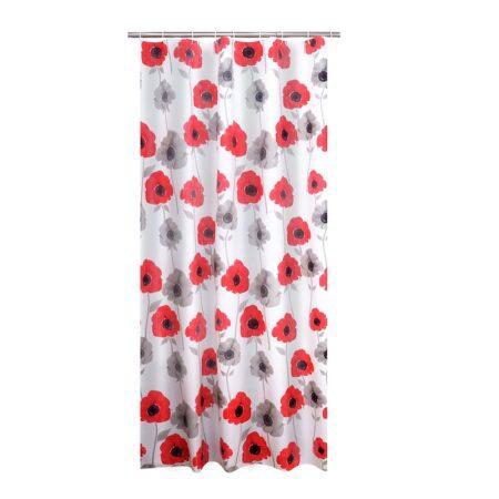 RIDDER SHOWER CURTAIN VINYL 180X200CM POPPY