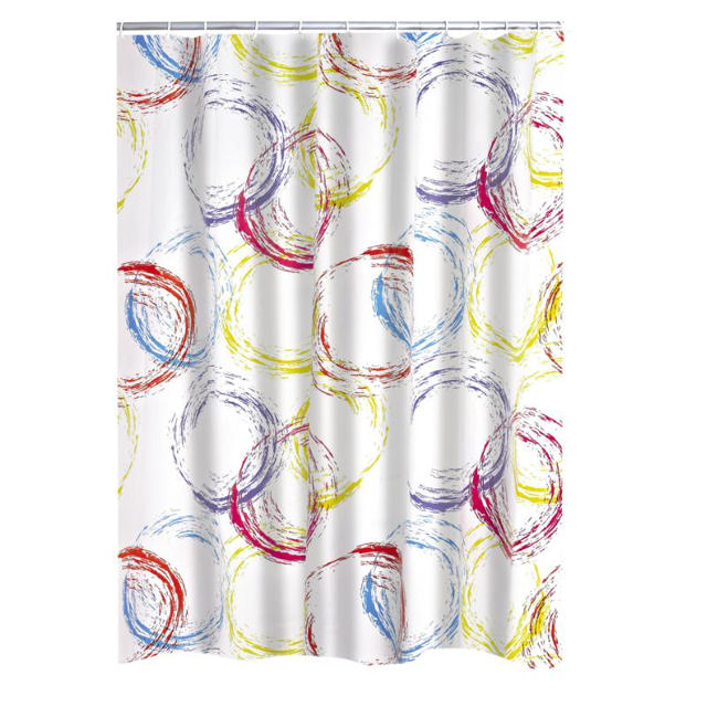 RIDDER SHOWER CURTAIN VINYL 180X200CM PARTY