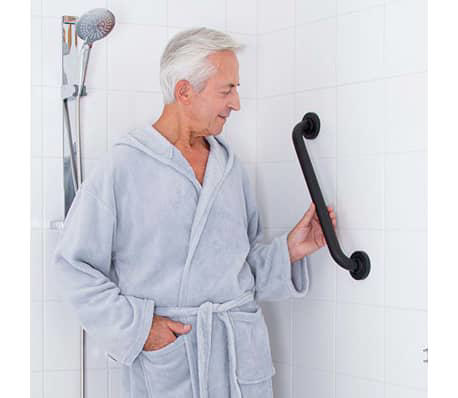 RIDDER GRAB BAR 30CM BLACK ALUMINIUM