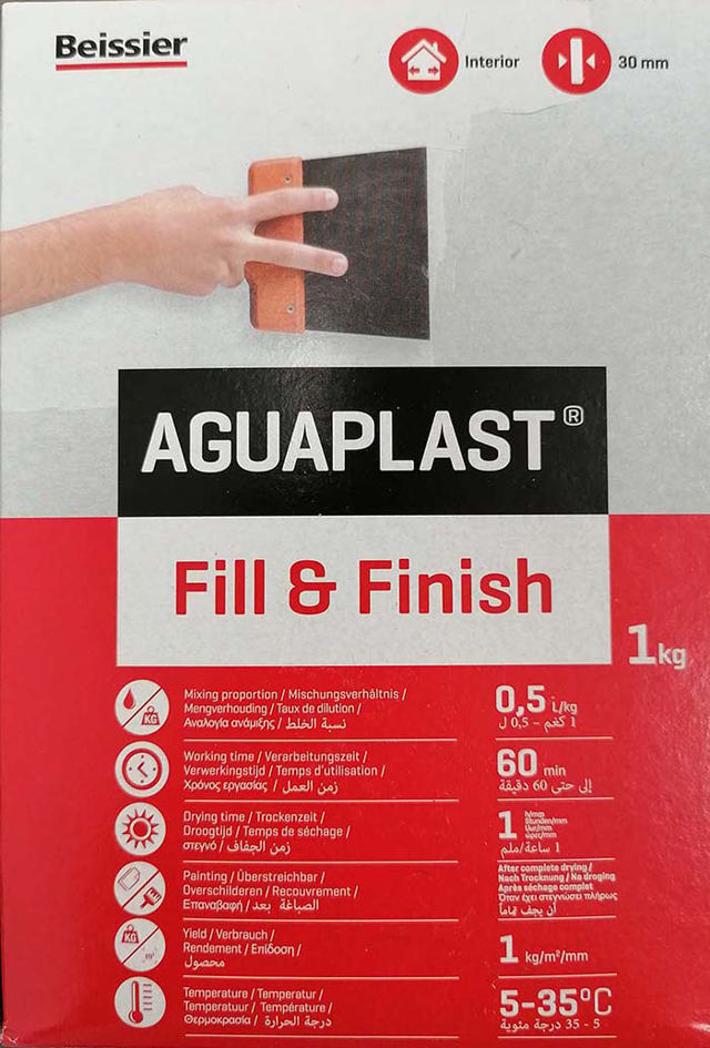 BEISSIER AGUAPLAST FILL & FINISH WHITE 1KG